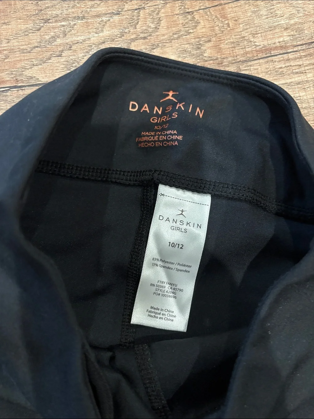Danskin Black Kids Performance Leggings